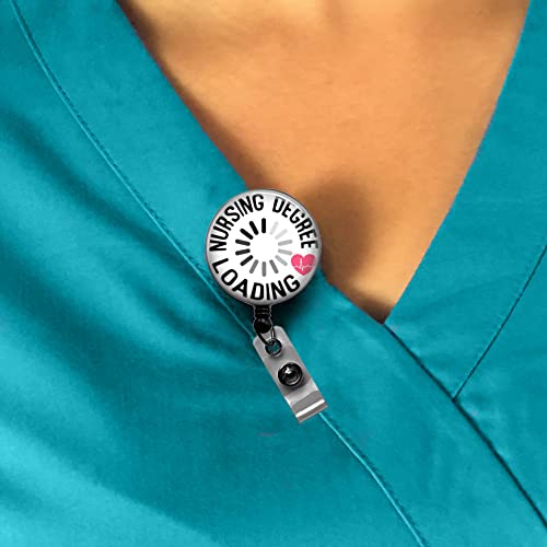 Nursing Student Badge Reel, NURSING DEGREE Loading Badge, Student Nurse Retractable ID Badge Holder, Nursing School Nursing Student Gift, Student Nurses Day
