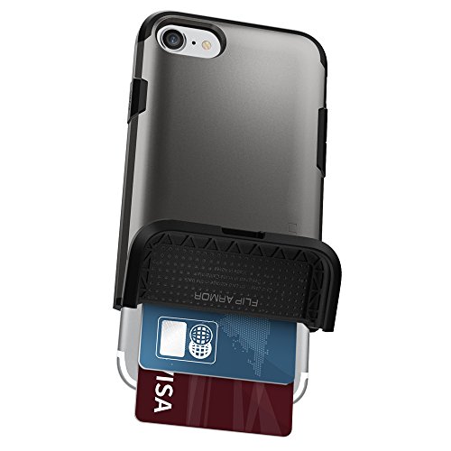 Spigen Flip Armor Designed for iPhone 7 Case (2016) / Designed for iPhone 8 (2017) - Gunmetal