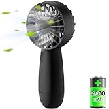 RJVW Portable Handheld Fan Mini Fan, Personal Hand Held Fan, USB Rechargeable Small Portable Fan, 3 Speeds Battery Operated Pocket Mini Fan, Powerful Makeup Eyelash Fan for Travel Beach Outdoor