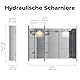 SVNR 90x65 cm Spiegelschrank mit LED-Beleuchtung fürs Badezimmer, 3-Türiger badspiegelschrank Beleuchtung mit Bluetooth, Touch-Schalter, Antibeschlag & Steckdose, (Silber)