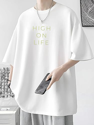 Image of Rigo Printed Oversized T-Shirts for Men | Drop Shoulder T-Shirt for Men