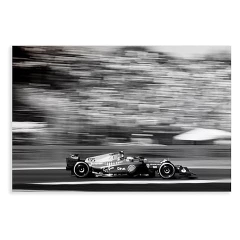 F1 Racing Car Poster Formula One Super Car Posters Black And White Retro Wall Art For Bedroom Living Room Office Boys Room Unframe-style12x18inch(30x45cm) Unframe-style Cover