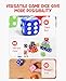 JoyCat 16mm 6 Sided Dice Set Standard Game Dice Kids for Board Games Dice Games Math Dice for Classroom with Storage Bucket 10 Colors (50, Opaque)