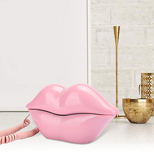 Teléfono Europeo con Forma de Labios Rosa para Casa y Oficina miniatura 2