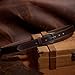 DENGFENGZHE Men's Full Grain Leather Belt for Everyday Casual Jeans, 1.5