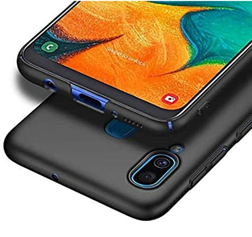 Image of Mobile Back Cover Case for Samsung Galaxy A30, SM-A305F /DS (Silicone Case|CameraProtection|Black SC1510)