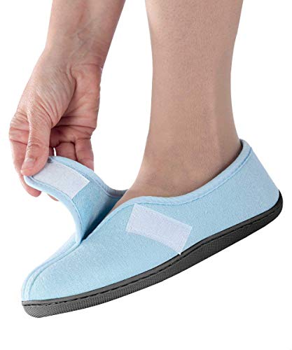 Silverts Disabled Elderly Needs Adjustable Easy Touch Closure Slipper2