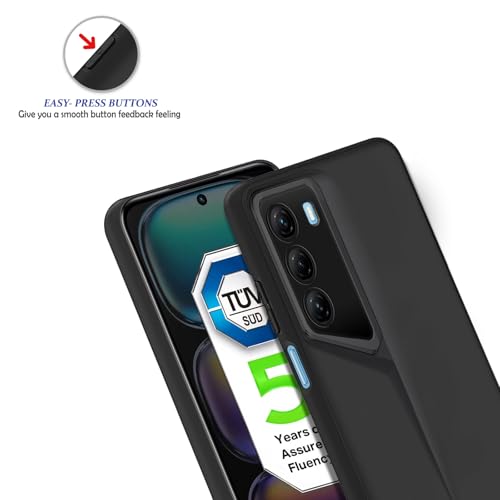 Image of Plus Rubber Ultra-Thin Blade Runner Series Matte Finished Camera Protection Soft Back Cover for Infinix Hot 50 5G - Black