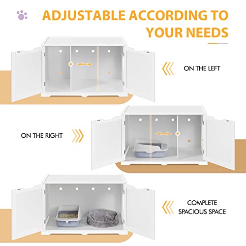 Yaheetech Indoor Decorative Side Table with Adjustable Inner Space - Image 7