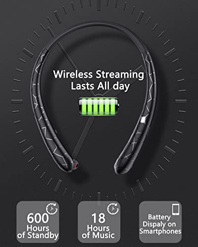 Finpola HX-831 Neckband Bluetooth Headphones,Retractable Headphones Ipx5 Sweatproof thumb #2