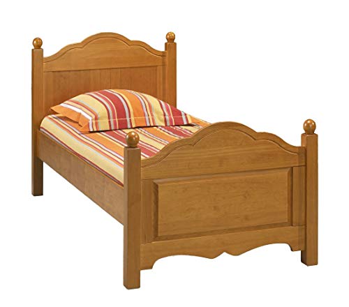 Beaux Meubles Pas Chers Lit 1 Place 90 x 190 Pin Miel Style Anglais