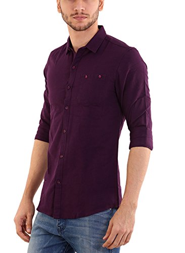 Full Sleeve Purple Color Plain Shirt 