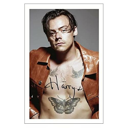 Impresión fotográfica firmada de Harry Styles, Firma preimpresa, Regalo con autógrafo de One Direction, 12x8 Pulgadas, 304,8 mm x 203,2 mm