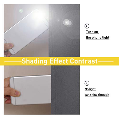 NICETOWN Noise Insulation Curtain Panels, Pair of Energy Smart & 100% Blackout Echo of Sounds Reducing Drapes for Dining Room Window, Thermal Guest Room Lined Window Dressing(Gray, 34 x 84 inch) - Image 4