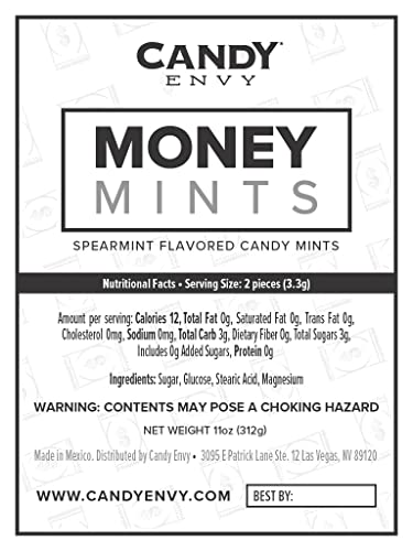Money Mints - 100 Pack, 2 Mints Per Pack - Spearmint Flavored, Individually Wrapped #TOP5