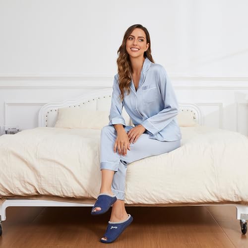 Image of Jerzmy Women's Slip on Open Toe House Slippers with Arch Support