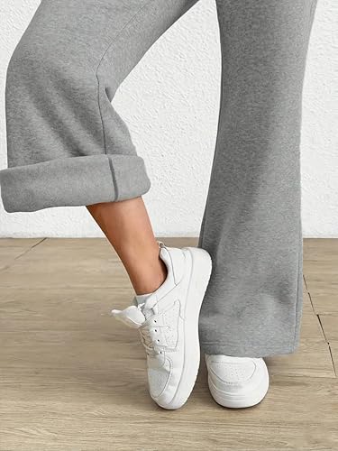 Image of dockstreet Straight Wide fit Long Length Open Bottom Jogger for Women /Trending Multi Pocket Style, Relaxed Casual Pants for Women