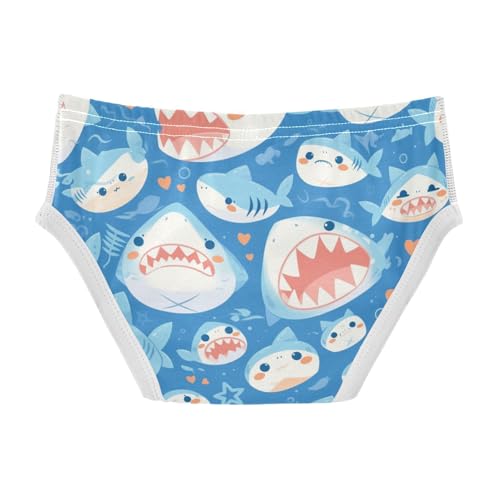 KLL Sharks Water Blue Pattern Toddler Boys' Soft Training Underwear Cute Undies2