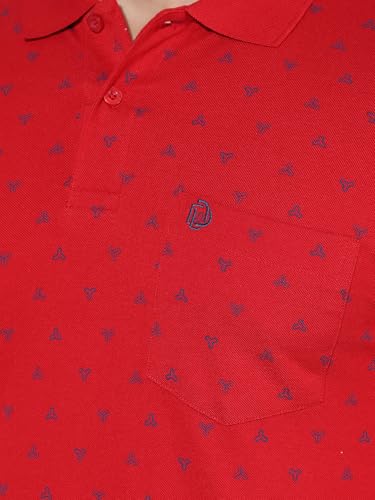 Image of Dollar Cotton Rich Fabric Printed Men's Polo T-Shirt | All-Over Prints | Embroidery Logo Branding on Pocket | Wide Array of Attractive Colours & Prints