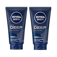 NIVEA MEN Deep Anti-Blackhead Face Scrub 75ml | With Black Charcoal | Reduces Blackheads & Impurities | Removes Excess Oil | Deeply Cleanses Skin | Men's Exfoliating Face Cleanser (Pack of 2)
