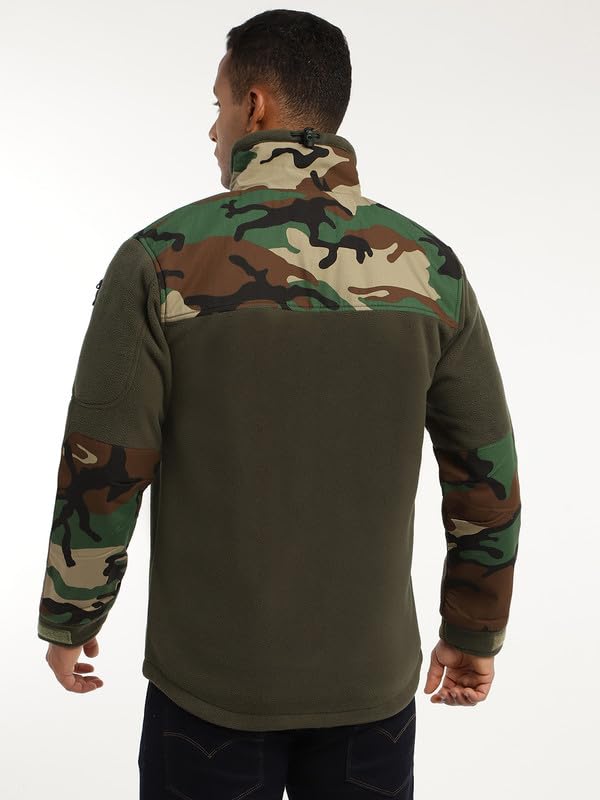 Image of MOUNTMILLER Men's Ripstop Dual Superbond HLKN Fleece Tactical Jacket | Water Repellant | Multi-Pocket | Abrasion-Resistant | Ideal for Outdoor, Hiking & Trekking