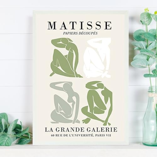 サラデママ マティス A グリーン デザイン アート ポスターHenri Matisse A4サイズ 21×30cm (Aポスターのみ, A4, フレームなし)