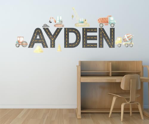 Vinilo decorativo personalizado camiones de construcción miniatura 6