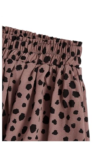 Women's Polka Dots Skirt Elastic High Waisted Flared A Line Midi Skirts3