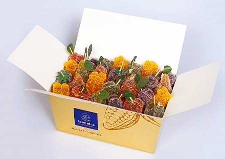 Jellies Gift Box, Leonidas Jelly, Blended with Fresh Fruit Pulp (24 pc Approx 575g)