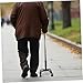 Hemoton Djustable Walking Stick for Seniors 4 Prong Stainless Steel Stable Base Anti-Slip Handle for Travel Daily Use