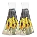 Hello August Sunflowers Cup Belle essuie-Mains de Cuisine Suspendus Jaunes, Paquet de 2, torchons à Vaisselle Linges à Vaisselle Doux Absorbant Durable pour la Salle de Bain Serviette du Bout des DOI