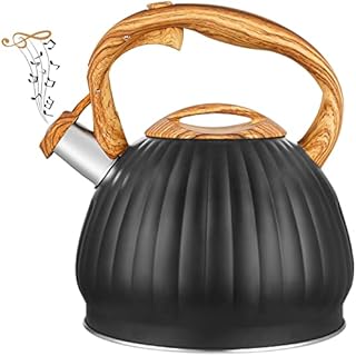 Tea Kettle, 3.17 Quart / 3 Liter Tea Kettle Stovetop, Whistling Tea Kettle for Stove Top, Stainless Steel Teapot for Stovetop, Black Kettle Stovetop, Tea Pots for Stove Top, Teapot for Stove Top
