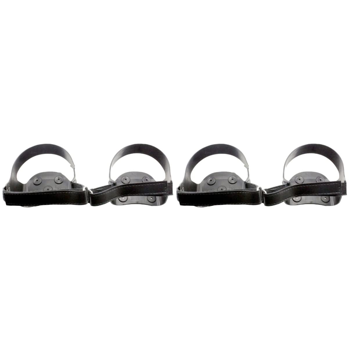 VORCOOL 2 Paia di Punte di Tacchetti Tacchetti Neri sulle Coperture a Piedi Soprascarpe Escursionismo Invernale Neve Anti E Riflettenti Jogging Alpinismo Scarpe Antiscivolo