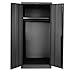 Hallowell 835W24A-ME 800 Series Wardrobe Cabinet, 36" Width x 24" Depth x 78" Height, Single Tier, Double Door, 1-Wide, Assembled, 708 Midnight Ebony
