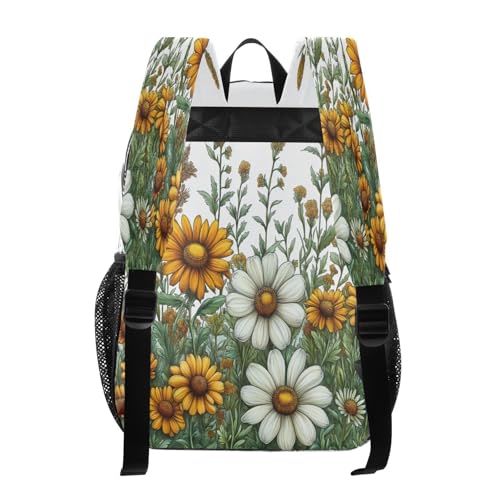Meadow Wildflowers Clear Backpack - Stadium Approved Large 15.7-inch Waterproof Transparent Bag for Sports, Concerts, Work, Travel#4363