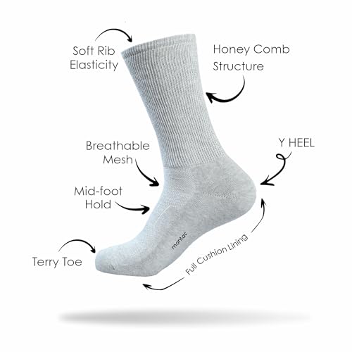 Image of Montac Diabetic Socks for Men & Women, Cotton Socks । Helps In Diabetic Neuropathy । Reduction Of Gangrene Chances । Increase Blood Circulation, Free Size