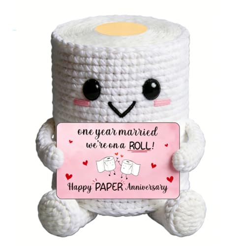 1 Year Anniversary Crochet Gifts for Boyfriend Girlfriend, Paper Anniversary Wedding Gifts for...