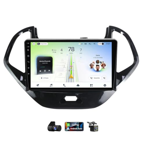 Navegador GPS Android 14 para Ford Figo con CarPlay inalámbrico y sonido DSP