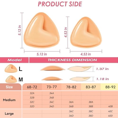 Image of Snowy Sticky Bra Inserts,Reusable and Waterproof Double Sided Snowy Inserts,Sticky Bra Push Up for Women Dresses Bikinis
