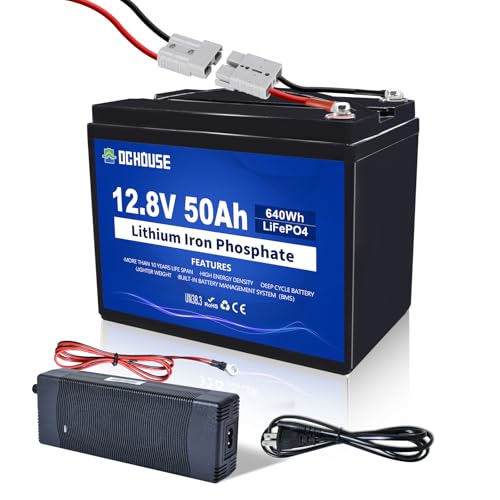DC HOUSE 12V 50Ah LiFePo4 Lithium Battery for Trolling Motor