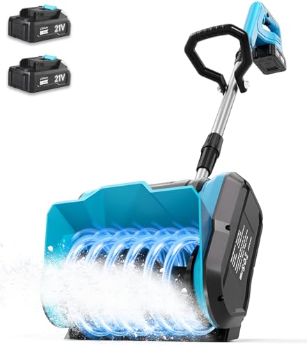 Electric Cordless Snow Shovel, Snow Blower Cordless, 13'x6' Clearing Path, Directional Plate &...