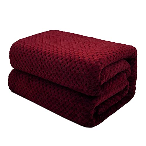 Excelente Tienda Manta Para Sofá Y Cama Diseño De Celosía De Piña- Tacto Suave - Material 100 Microfibra - Fácil De Limpiar. Burdeos, 130 X 160 Cm Excelente Tienda Manta Para Sofá Y Cama Diseño De Celosía De Piña- Tacto Suave - Material 100 Microfibra - Fácil De Limpiar. Burdeos, 130 X 160 Cm