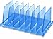 Officemate Blue Glacier Standard Sorter, 7 Compartments, Transparent Blue (23214)