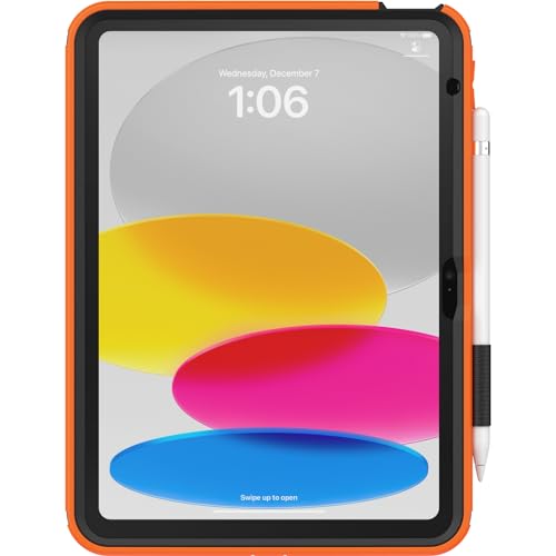Image of OtterBox Defender for Business W /Kickstand /HANDSTRAP for iPad (A16) & iPad 10th Gen - HIGH Visibility (Orange),Rugged & Durable,screenless,Port Protection,Includes Shield-Stand (Non-Retail Packaging)