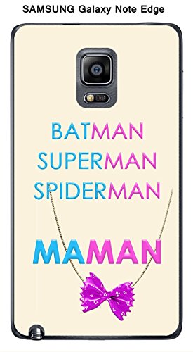 Onozo Coque Samsung Galaxy Note Edge Design Maman vs Batman Collier de nouille