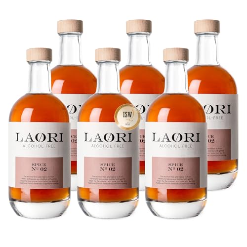 Laori Spice No 02 | Alkoholfreie Rum-Alternative | Vegan, kalorienarm & zuckerfrei | Feinste Botanicals ohne künstliche Aromen | Perfekt für alkoholfreie Longdrinks & Cocktails | Laori No 2-6x 500ml