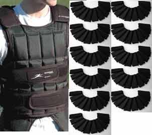 Ironwear™ 76 Pound Complete Ultimate Uni-vest™ (Long) Max-system™ soft Flex-Metal weights, Made in USA
