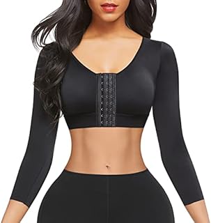 FeelinGirl Upper Arm Shaper Post Surgery Compression Garment Breast Support Bra Arm Lipo Compression Garment Black L