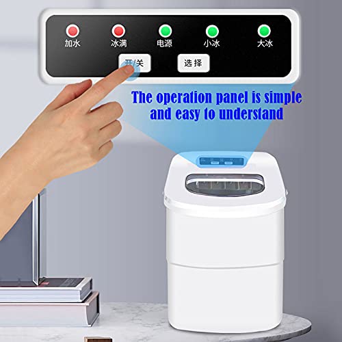 MHGD Eismaschine für kleine Eiswürfel auf der Arbeitsplatte, kompakter Eiswürfelbereiter, selbstreinigendes LED-Display… – Bild 6