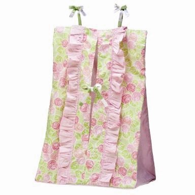 Flower Basket Pink/Green Diaper Stacker